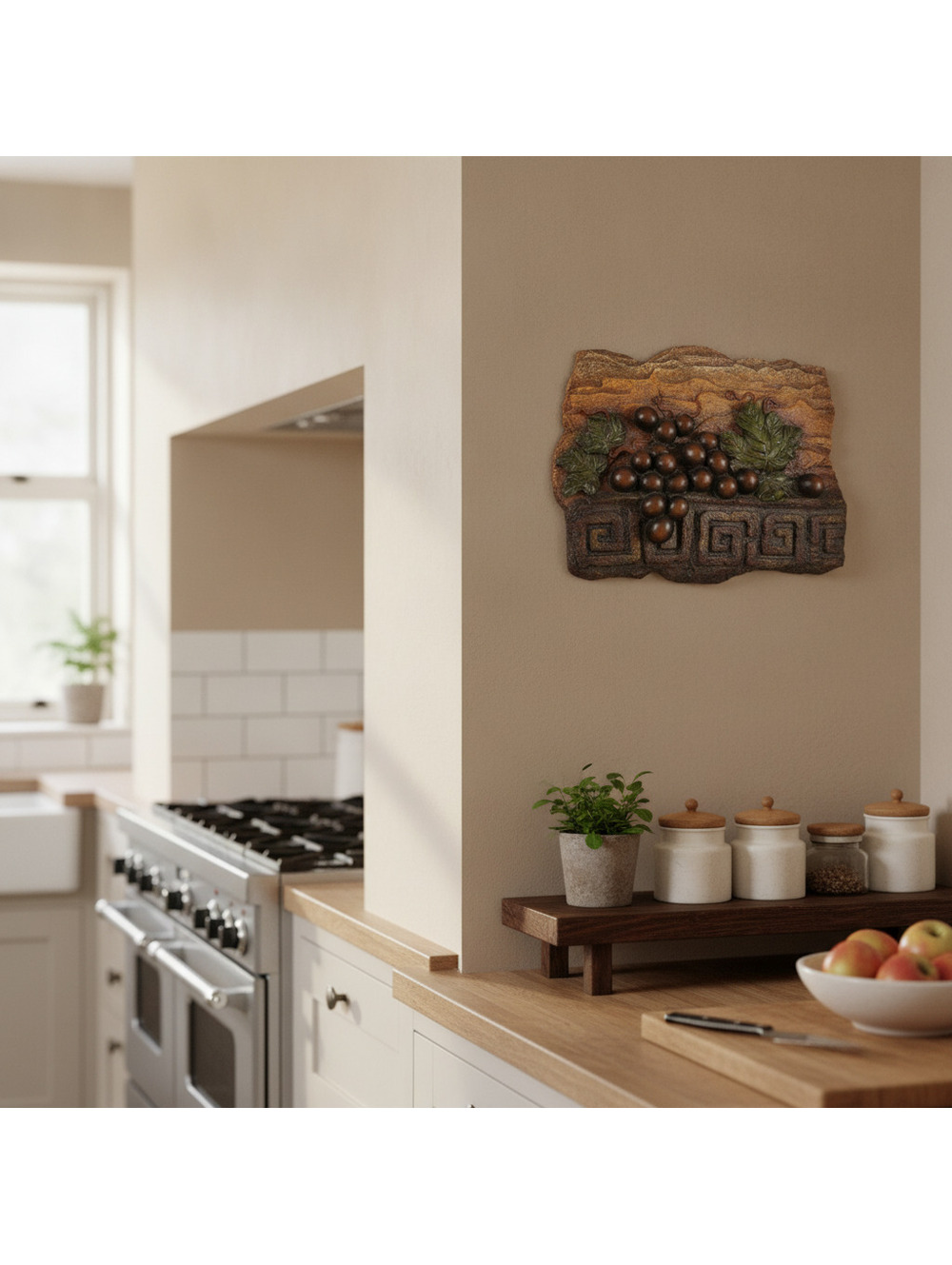 Decorative grape wall plaque